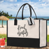 Large canvas beach tote bag by Start2Finish, perfect for summer vacations and weekend trips, featuring a spacious beach essentials design.