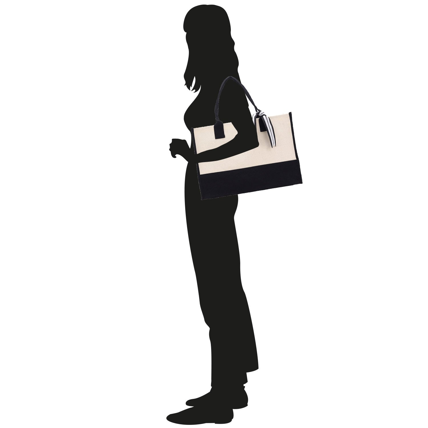 Start2Finish large canvas beach tote bag with sturdy handles, perfect for summer vacations and weekend trips.