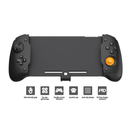 Maroon Asteria portable two-color in-line gamepad for mobile and laptop, with plug-and-play design and ergonomic buttons.
