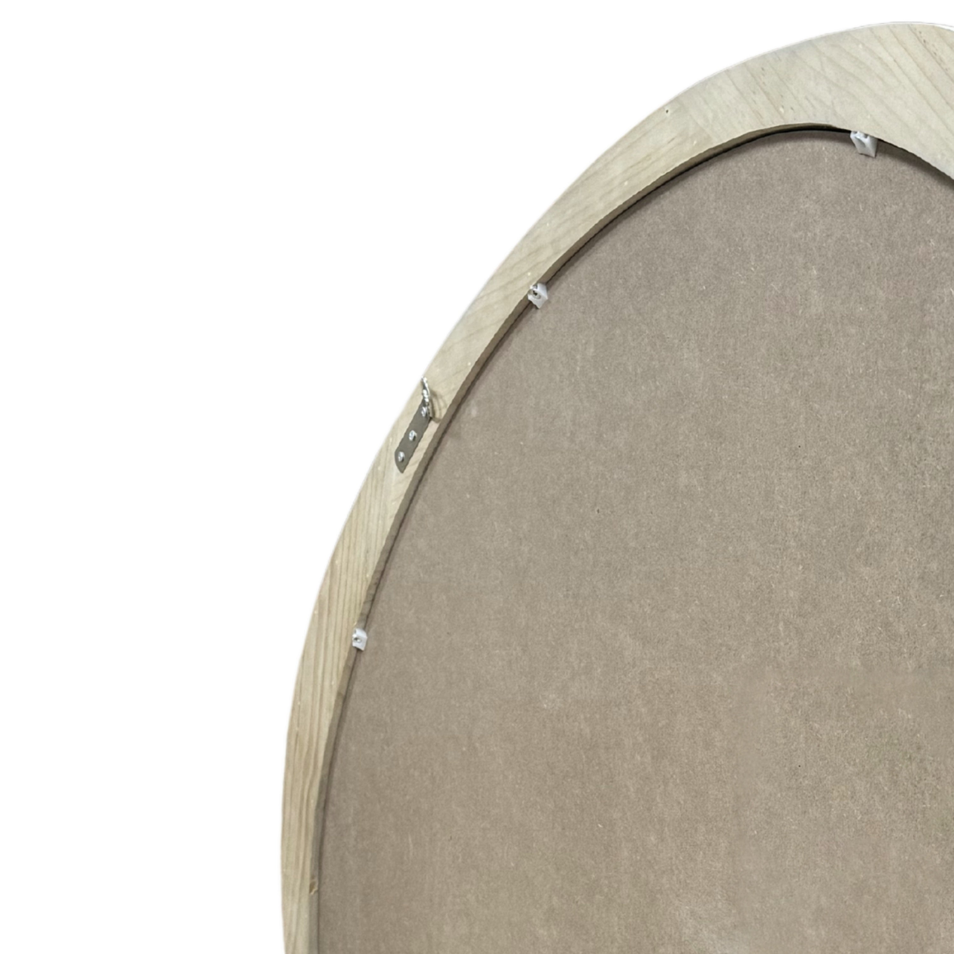 Solid wood asymmetrical wall mirror with wooden frame, perfect for living room or bedroom decor by Start2Finish.
