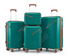 Start2Finish expandable lightweight 4-piece luggage set with double 360° spinner wheels and TSA lock, shown in the image.