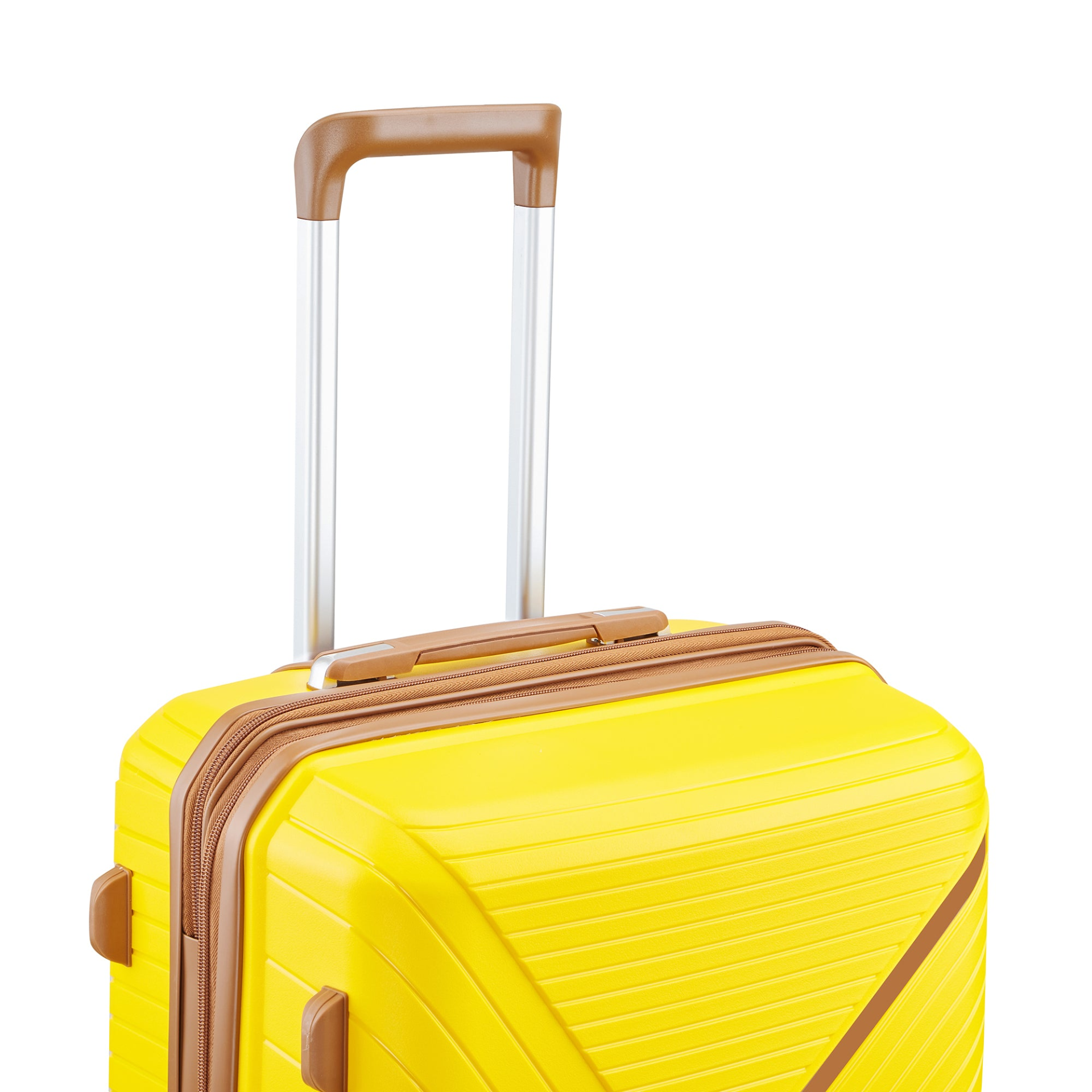 Start2Finish lightweight 4-piece expandable luggage set with double 360° spinner wheels and TSA lock, accessories for travel.