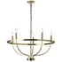 Start2Finish 5LT Incandescent Chandelier with ornate metal frame and five glowing bulbs, ideal for elegant home lighting.