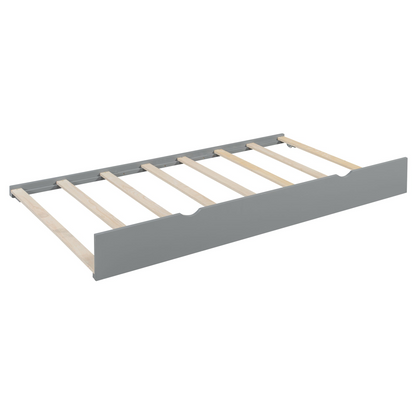 Start2Finish extending wooden daybed with trundle, space-saving guest sleep solution, featuring a classic design and sturdy construction.