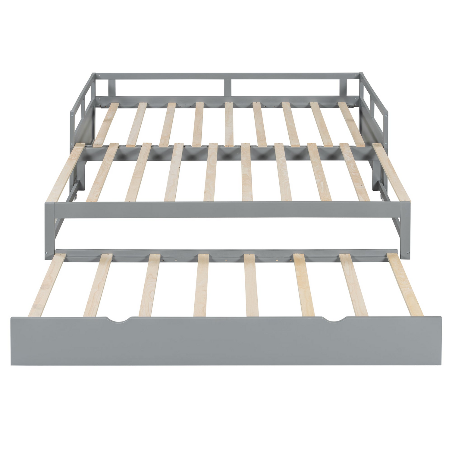 Start2Finish wooden extending daybed with trundle, space-saving guest bed with classic design and sturdy wooden frame.