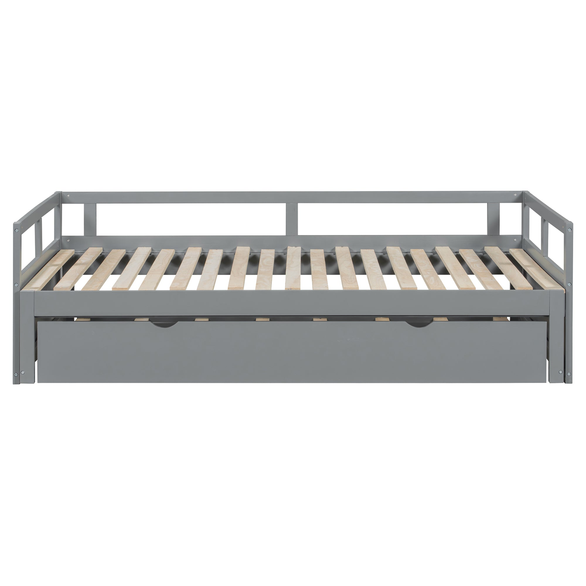 Start2Finish wooden extending daybed with trundle, space-saving guest bed in a classic design, ideal for versatile guest sleeping arrangements.