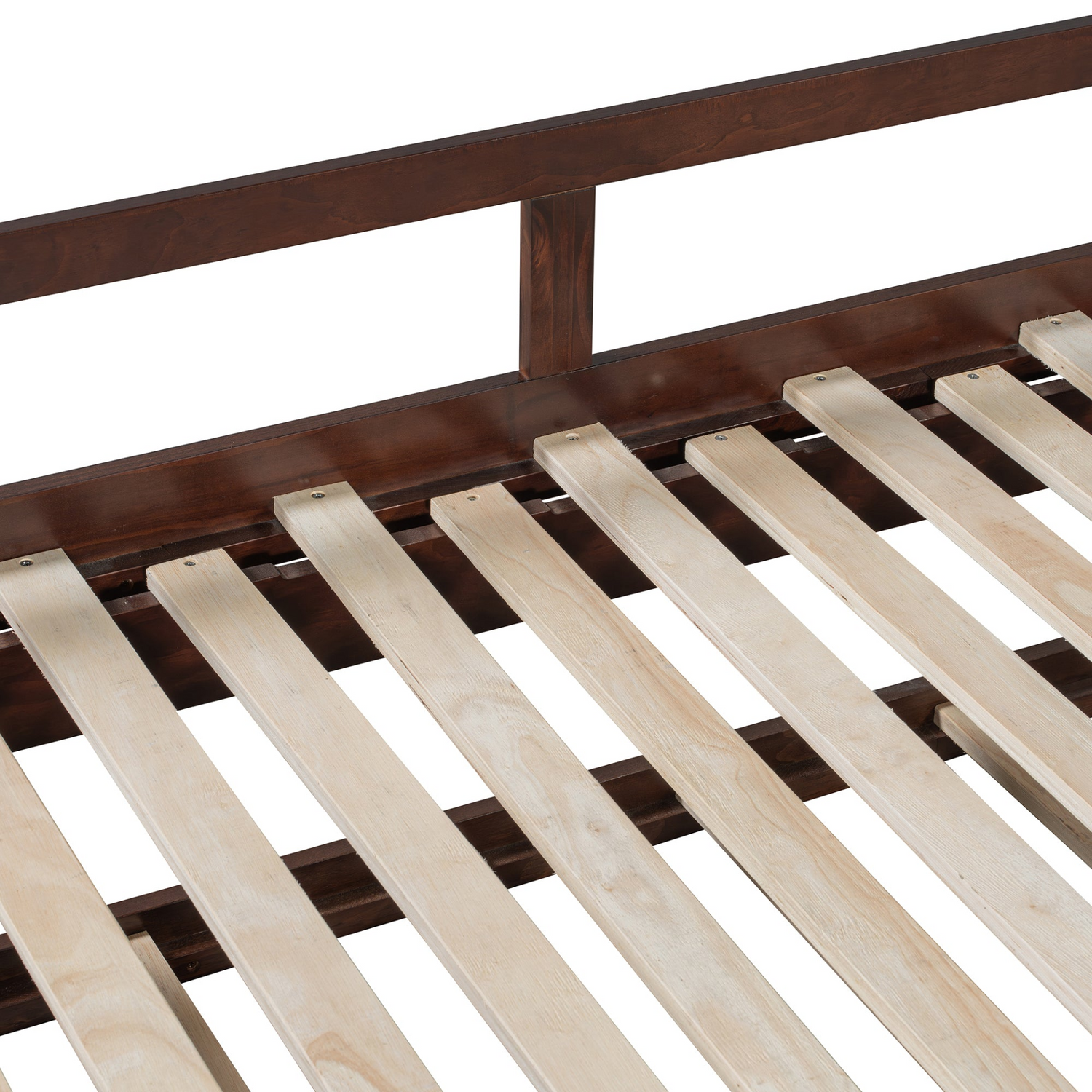 Start2Finish extending wooden daybed with trundle, space-saving guest sleep solution, featuring a classic wooden design with a pull-out trundle.