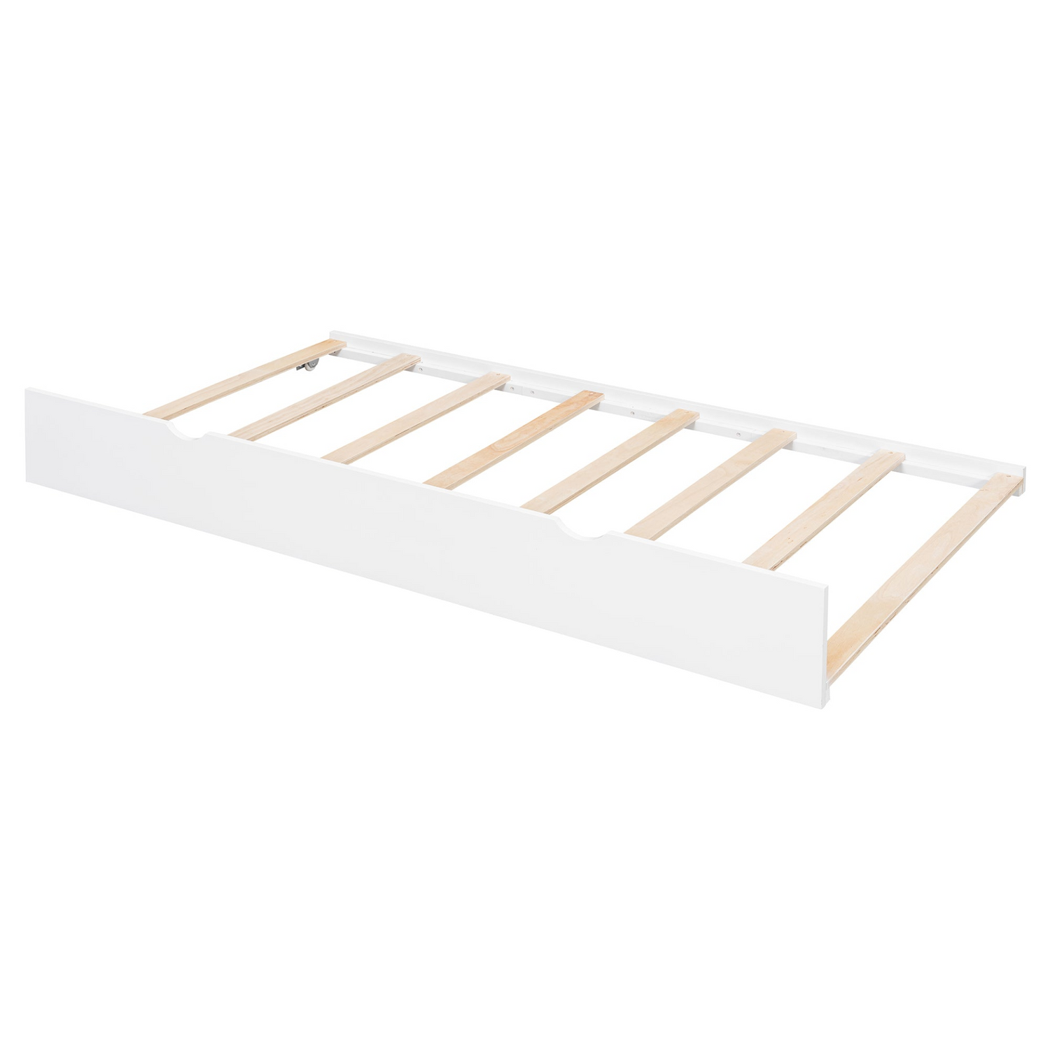 Start2Finish wooden extending daybed with trundle, space-saving guest bed in a modern design with a sleek wooden frame.