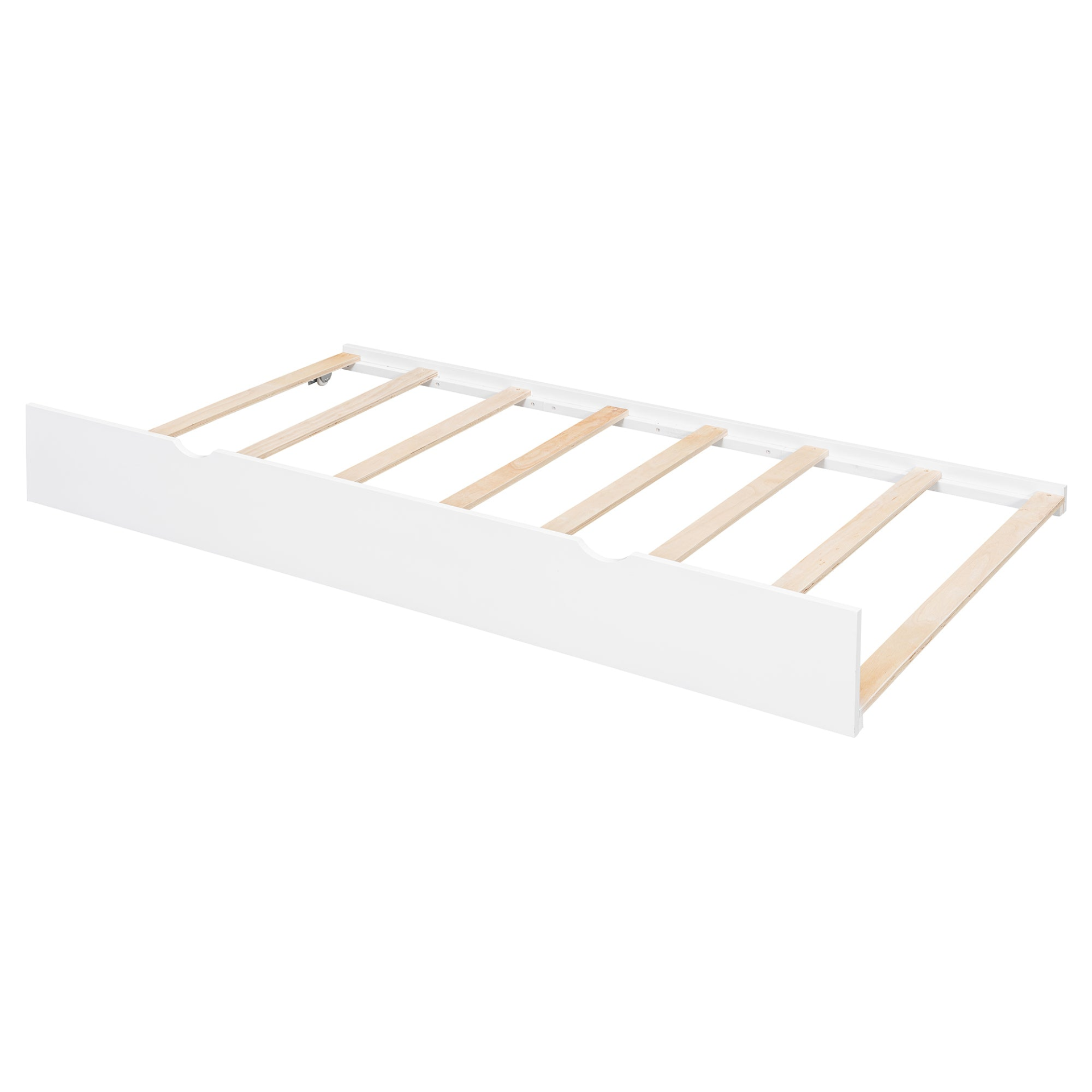 Start2Finish wooden extending daybed with trundle, space-saving guest bed in a modern design with a sleek wooden frame.