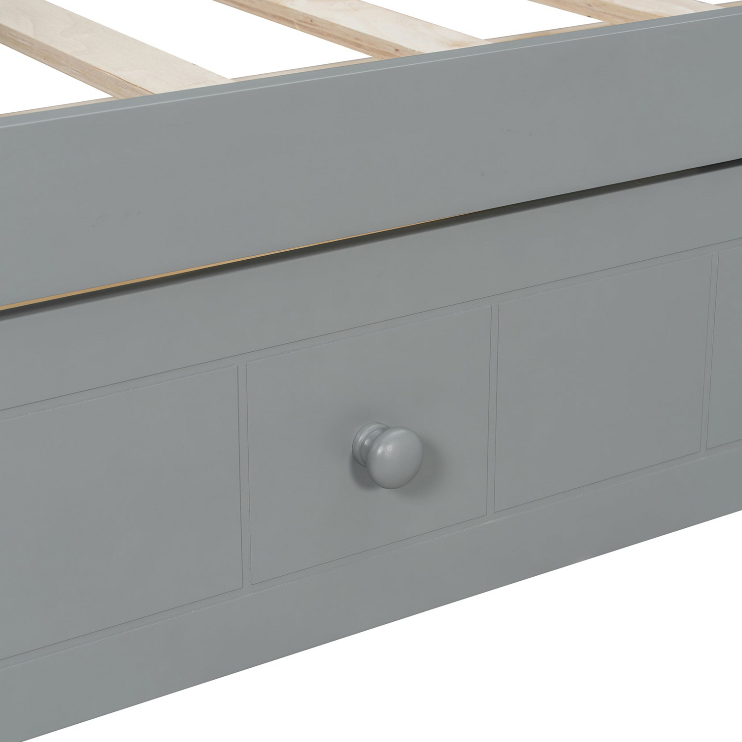 Twin size Start2Finish canopy day bed with storage drawers, featuring a fabric canopy frame suitable for bedroom or guest room decor.