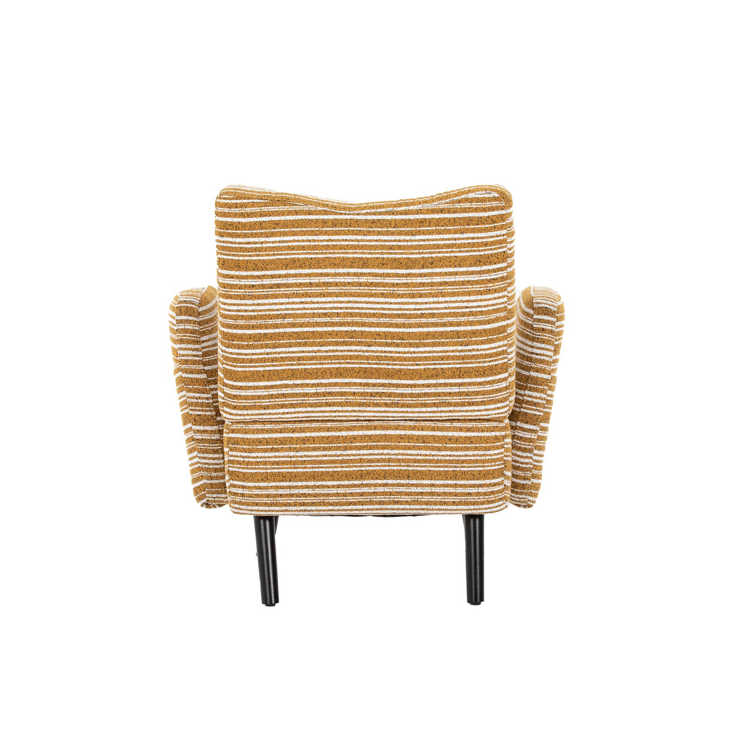 Modern armchair with sanded fabric, side storage pocket, and solid wood legs by Start2Finish, showing plush seating and stylish design.