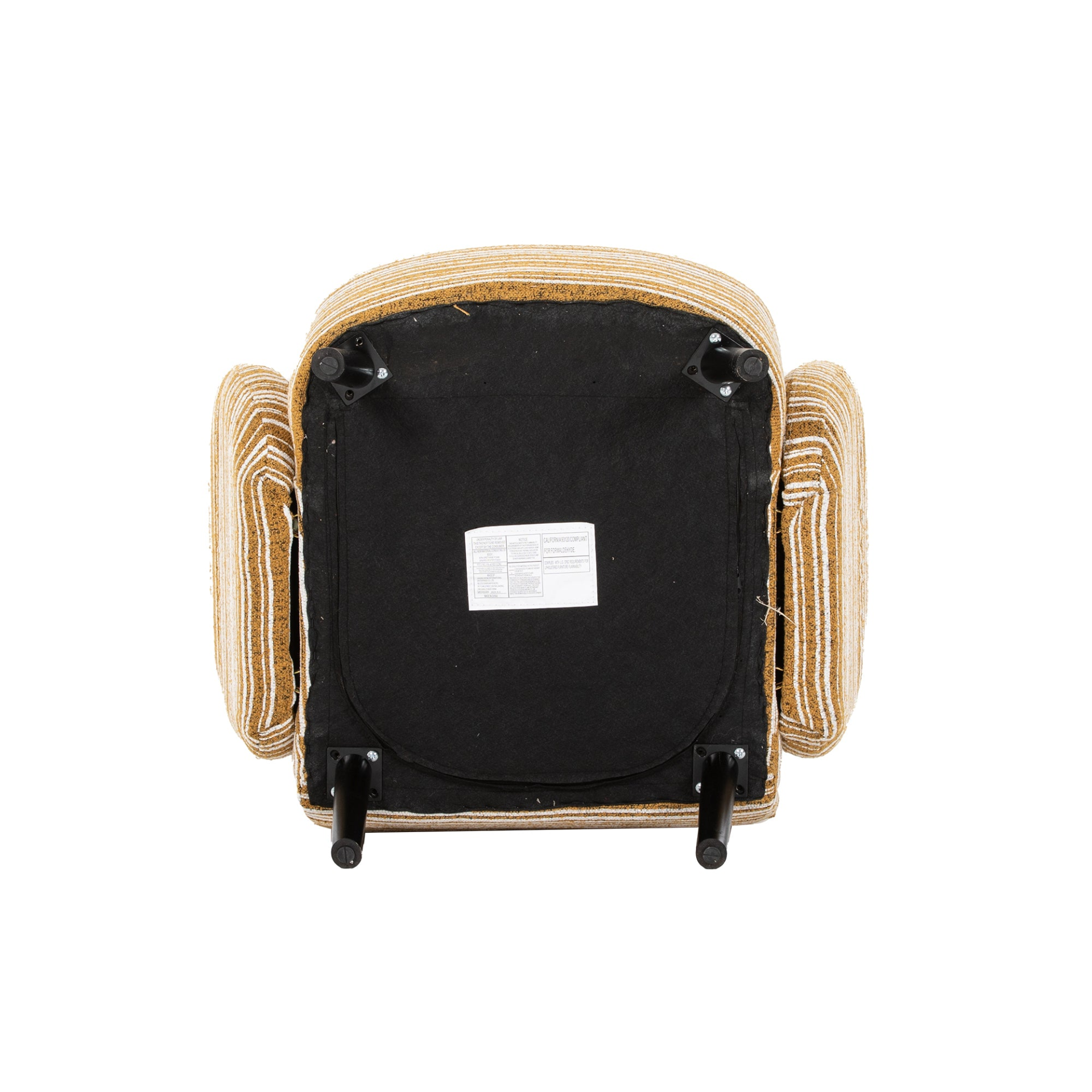 Modern armchair with sanded fabric, solid wood legs, and side storage pocket, by Start2Finish.