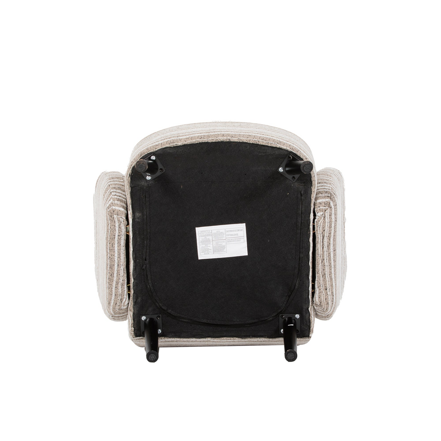 Modern armchair with sanded fabric, side storage pocket, and solid wood legs by Start2Finish.
