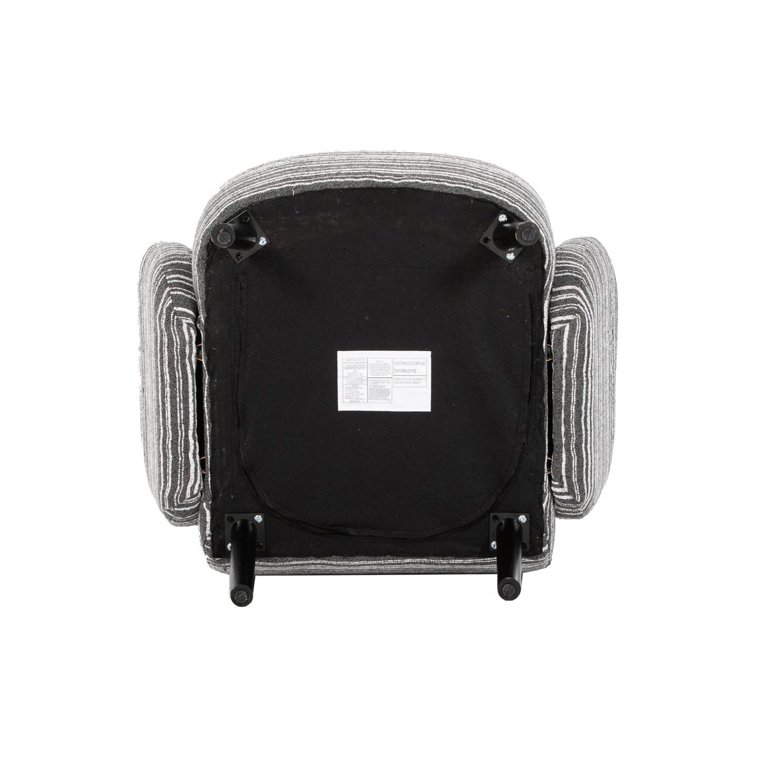 Modern armchair with sanded fabric, solid wood legs, and side storage pocket, showcasing a stylish and comfortable seating option.