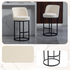 Modern barrel upholstered accent bar stools with backrests, stylish home seating furniture by Start2Finish.