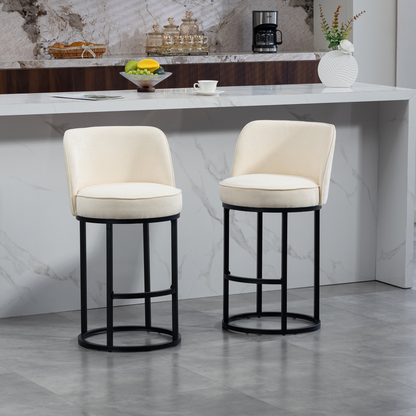 Modern barrel upholstered accent bar stools with backrests by Start2Finish, stylish home seating furniture with comfortable cushioning.
