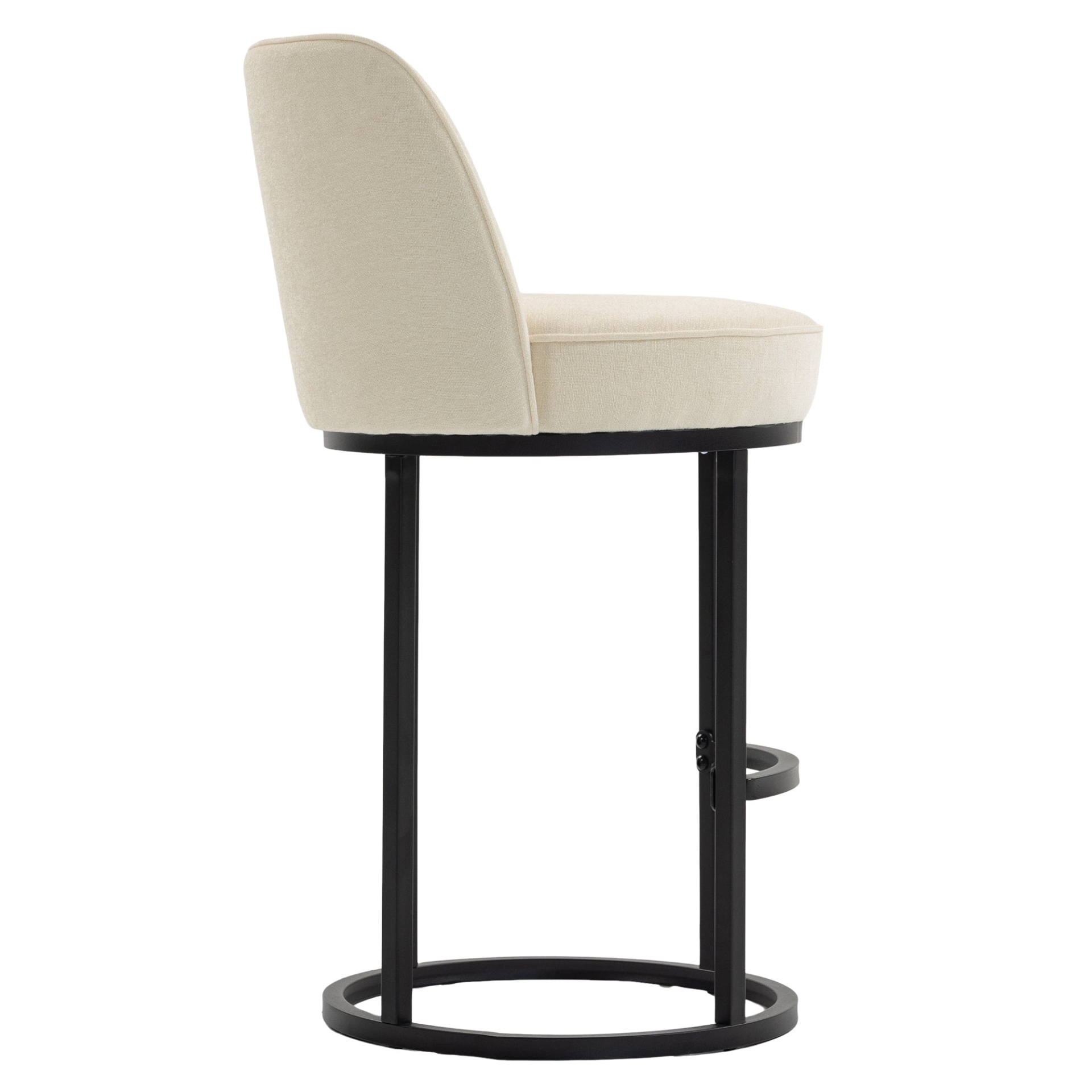 Start2Finish modern barrel upholstered accent bar stool with backrest, stylish home furniture for comfortable seating.