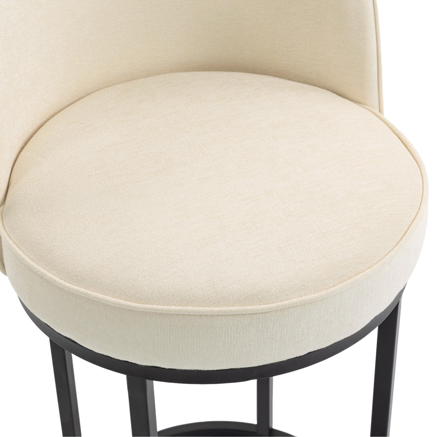 Start2Finish modern barrel upholstered accent bar stools with backrests, stylish home seating, and contemporary furniture design.