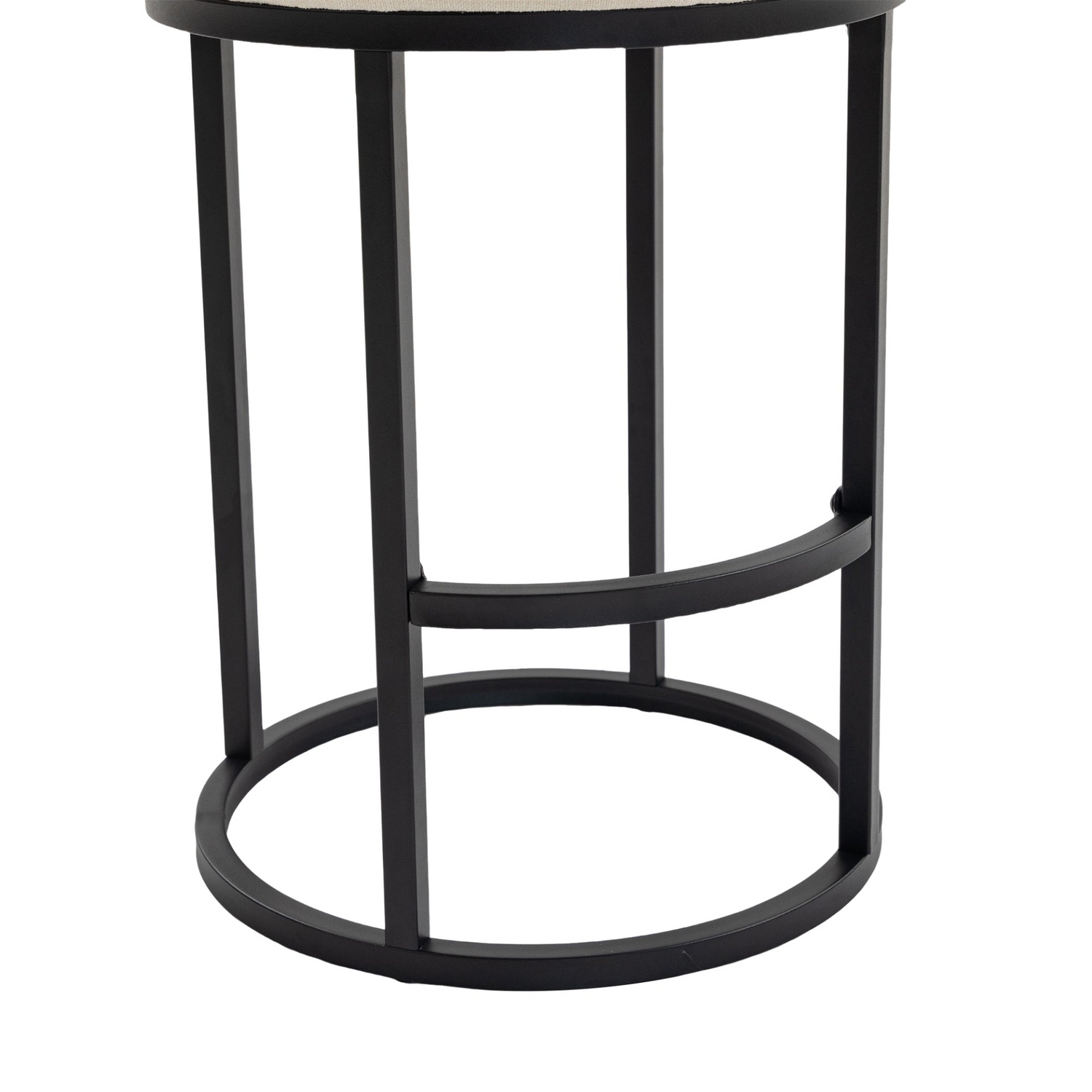 Modern barrel upholstered accent bar stool with backrest, stylish home furniture by Start2Finish, featuring plush cushioning and sleek design.