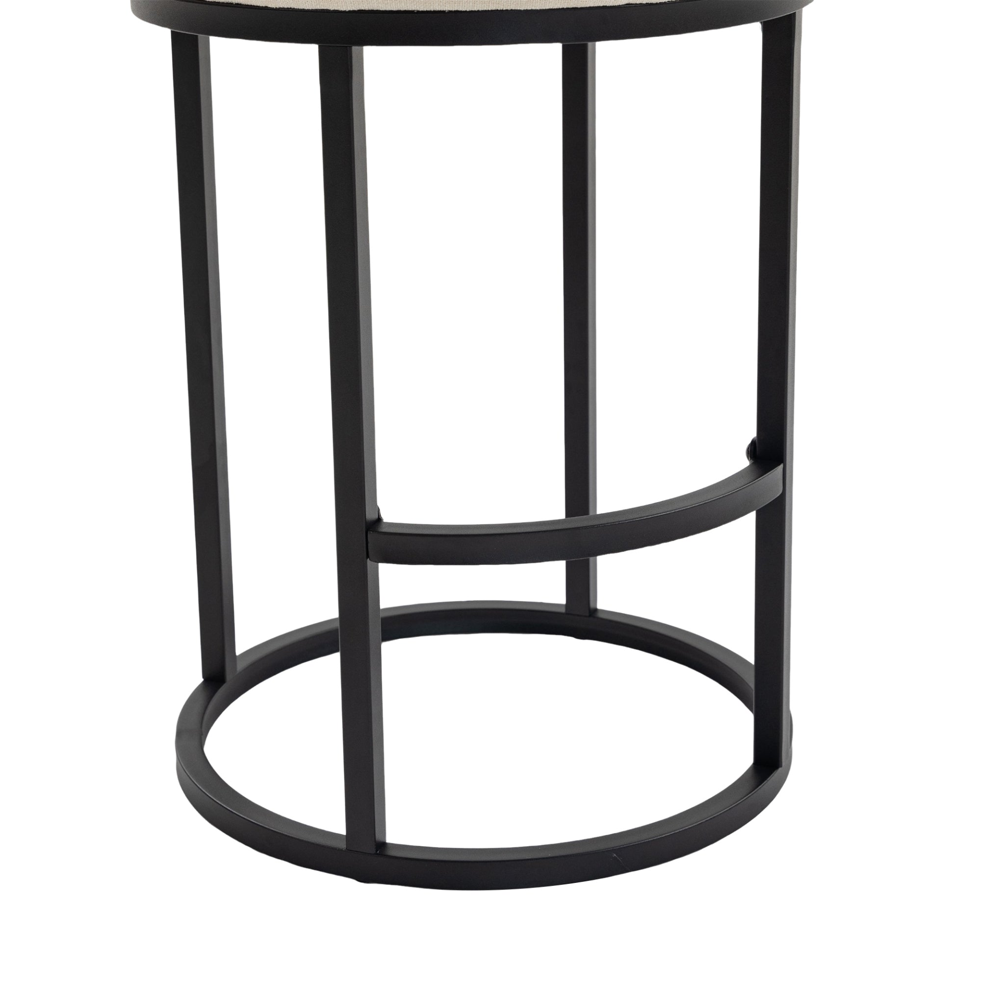 Modern barrel upholstered accent bar stool with backrest, stylish home furniture by Start2Finish, featuring plush cushioning and sleek design.