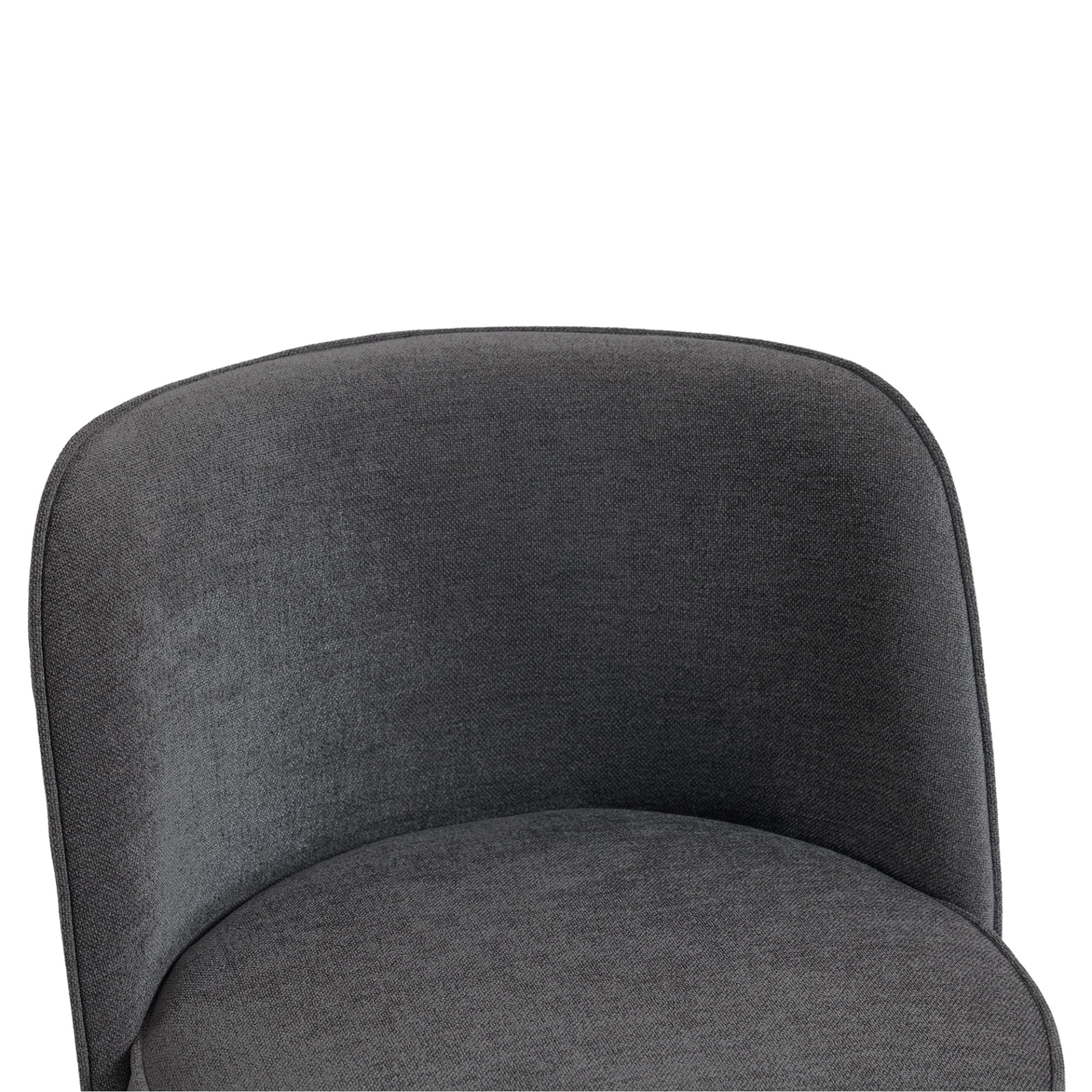 Start2Finish modern barrel upholstered accent bar stool with backrest, stylish home seating, black fabric, wooden legs, comfortable design.