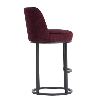 Modern Barrel Upholstered Accent Bar Stools with Backrest, stylish furniture by Start2Finish, featuring plush cushioning and sleek design.