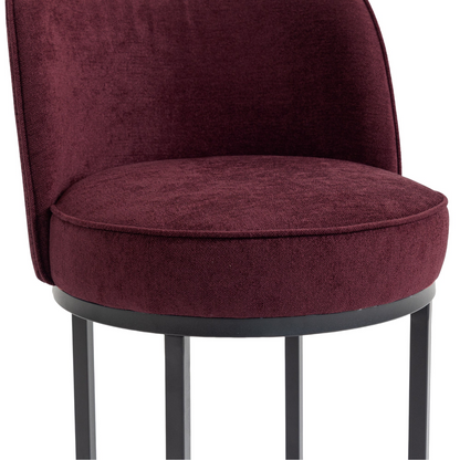 Modern barrel upholstered accent bar stools with backrests by Start2Finish, stylish home seating furniture in a contemporary design.