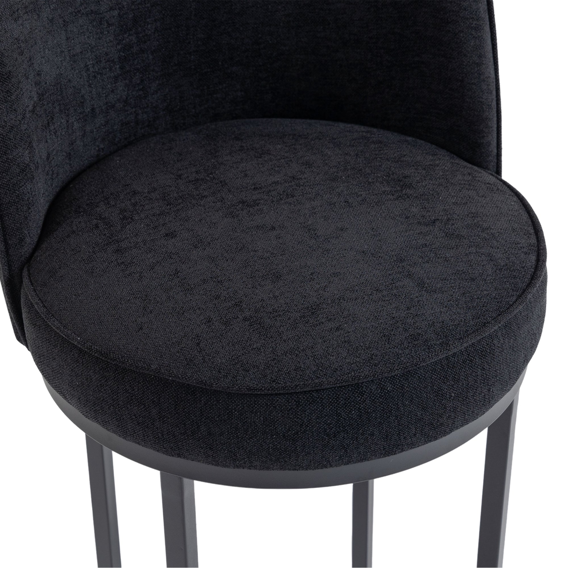 Modern barrel upholstered accent bar stools with backrest by Start2Finish, stylish home seating with plush fabric and sturdy frame