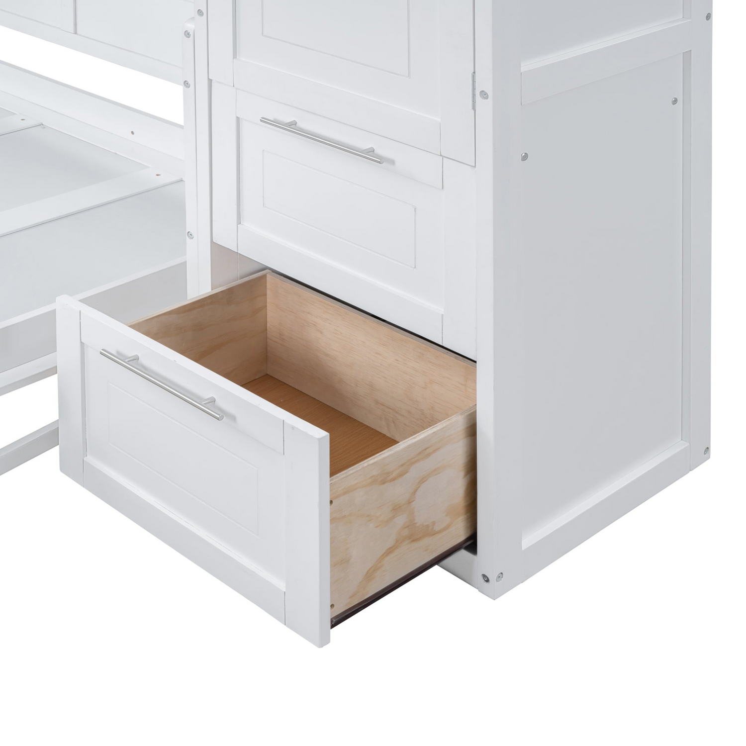 Start2Finish queen size Murphy wall bed with closet and drawers, modern space-saving bedroom furniture, shown in a stylish room setting.