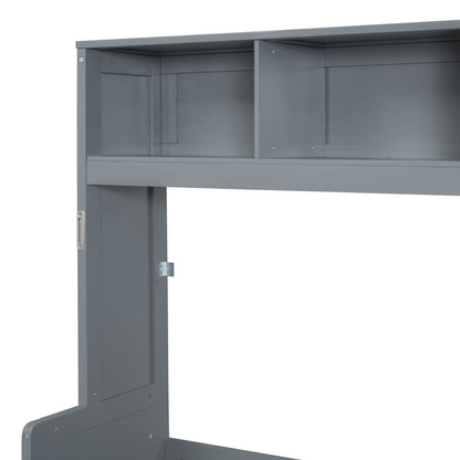 Queen size Murphy wall bed by Start2Finish with built-in closet and drawers, modern space-saving design in a contemporary room setting.