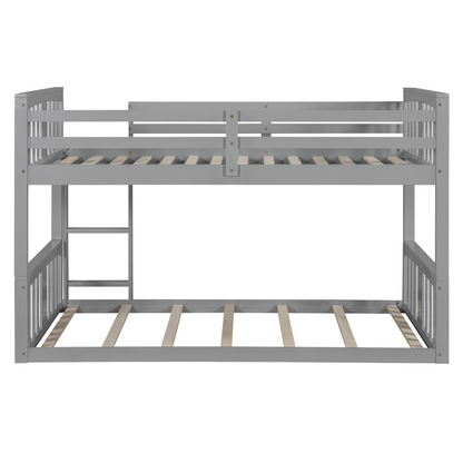 Start2Finish twin over twin bunk bed with ladder, modern space-saving design, durable wood construction for children&
