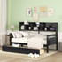 Start2Finish twin size daybed with wood slat support, bedside shelves, and two drawers, showcasing its modern wooden furniture design.