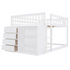 Elegant solid wood bunk bed by Start2Finish featuring built-in shelves and storage drawers for versatile bedroom organization.
