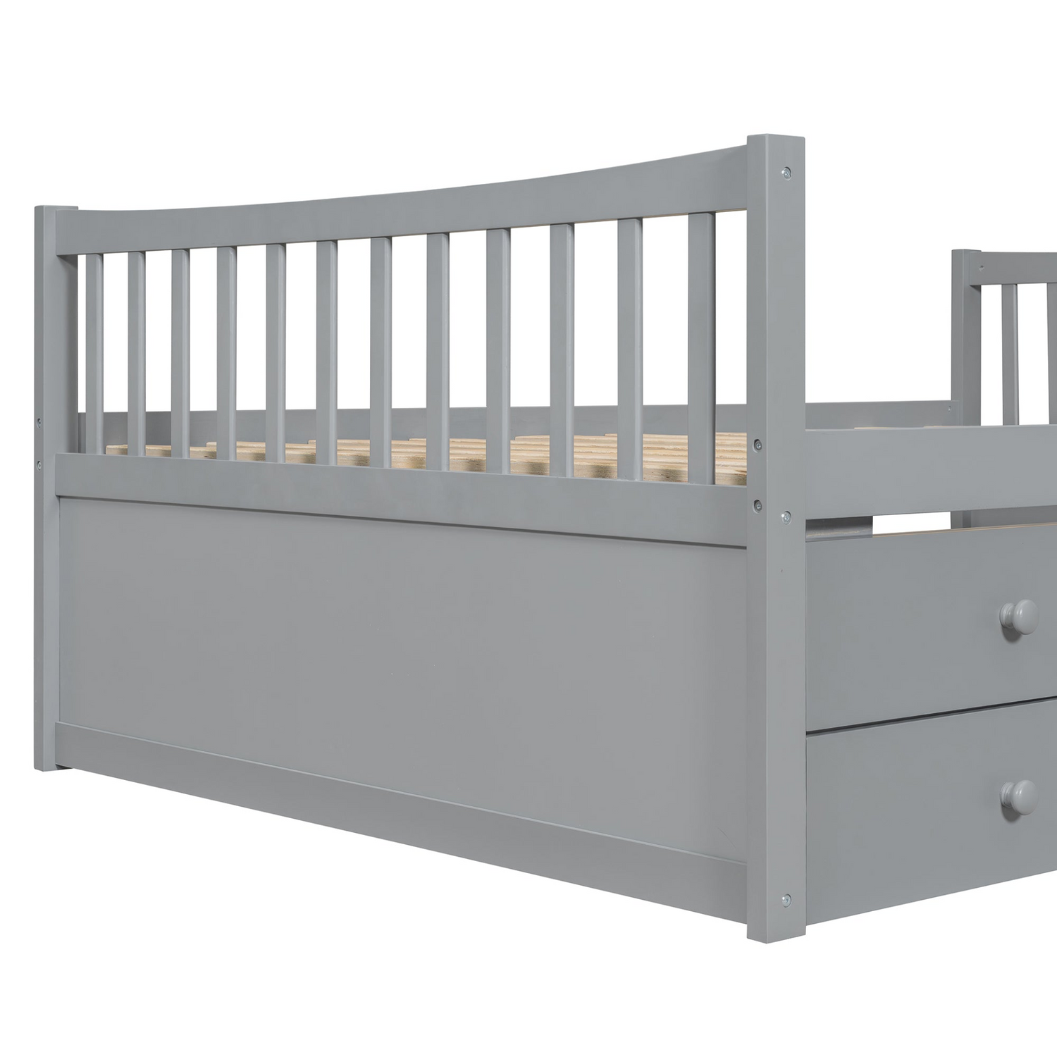 Start2Finish daybed with trundle and built-in storage drawers, ideal for guest rooms and living spaces, showcasing a modern furniture design.