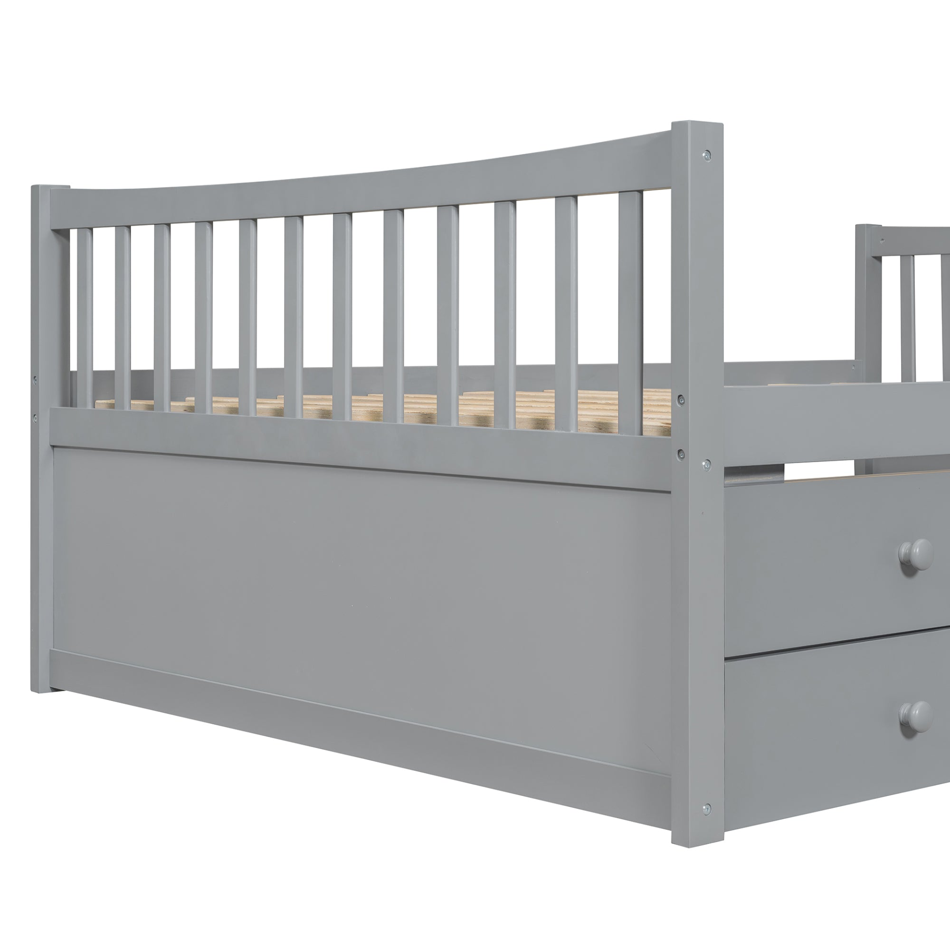 Start2Finish daybed with trundle and built-in storage drawers, ideal for guest rooms and living spaces, showcasing a modern furniture design.