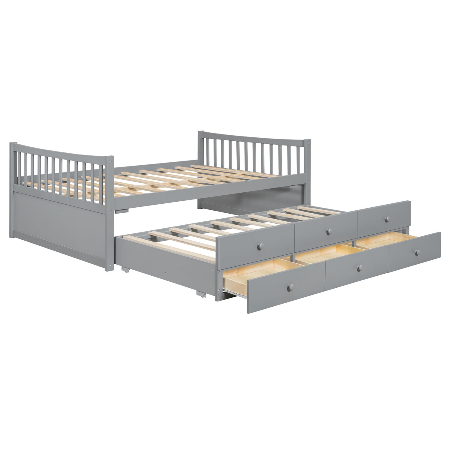 Start2Finish daybed with trundle and built-in storage drawers, ideal for guest rooms and living spaces.
