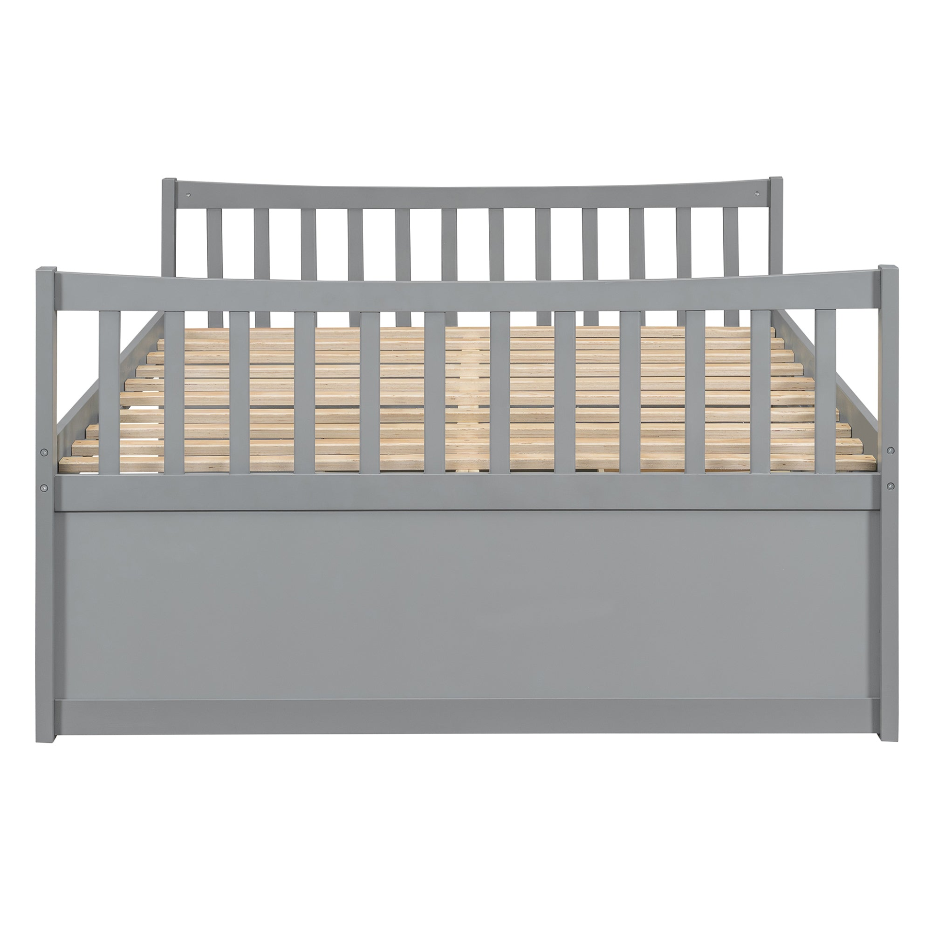 Start2Finish daybed with trundle and built-in storage drawers, ideal for guest rooms and living spaces, featuring a modern wooden design.
