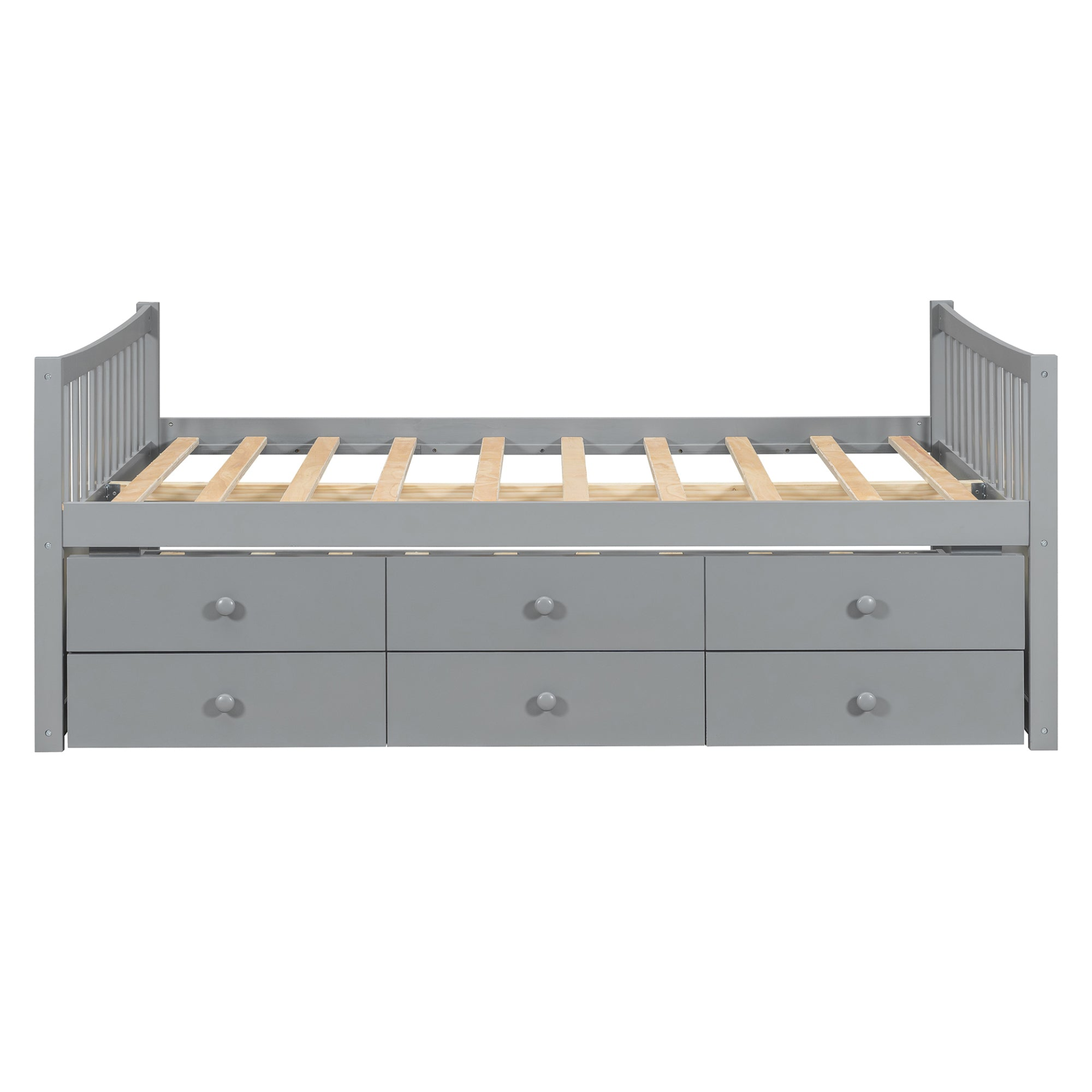 Start2Finish daybed with trundle and built-in storage drawers, ideal for guest rooms and living spaces, showcasing a modern furniture design.