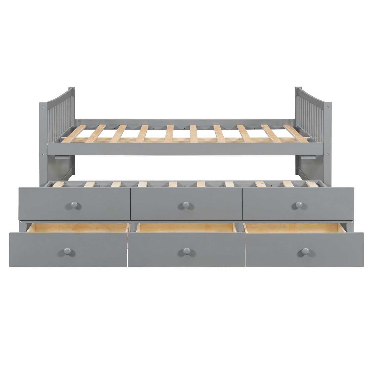 Start2Finish daybed with trundle and built-in storage drawers, ideal for guest rooms and living spaces.