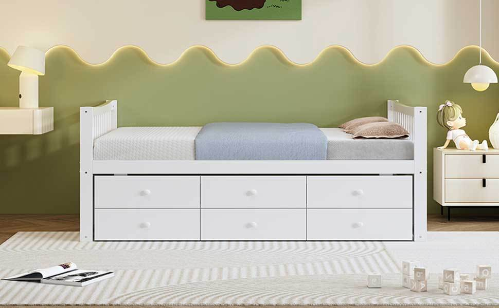 Start2Finish daybed with trundle and built-in storage drawers, ideal for guest rooms and living spaces.