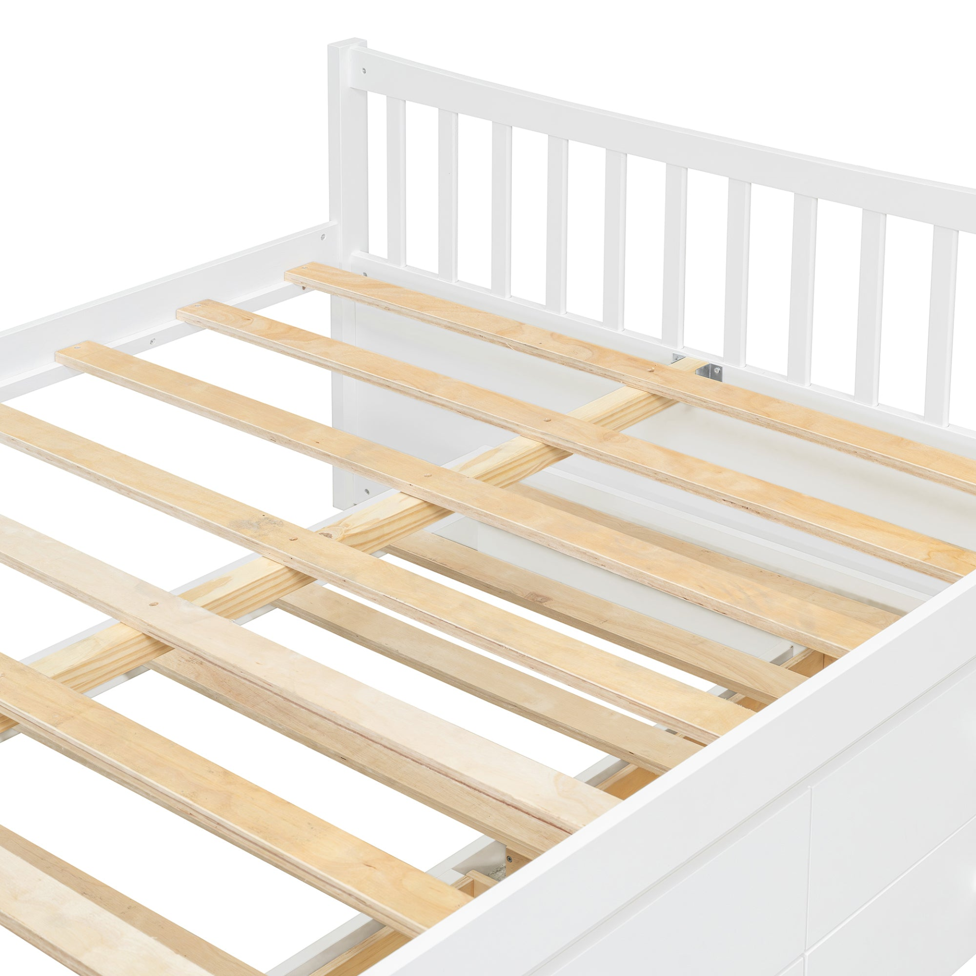 Start2Finish daybed with trundle and built-in storage drawers, ideal for guest rooms and living spaces.