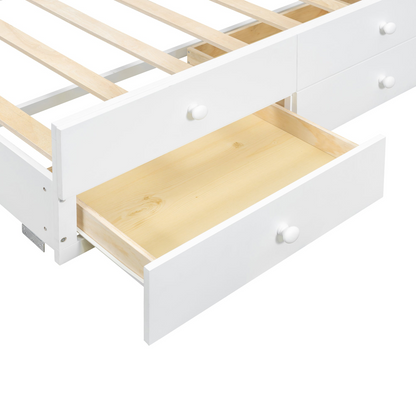 Start2Finish daybed with trundle and built-in storage drawers, ideal for guest rooms and living spaces.