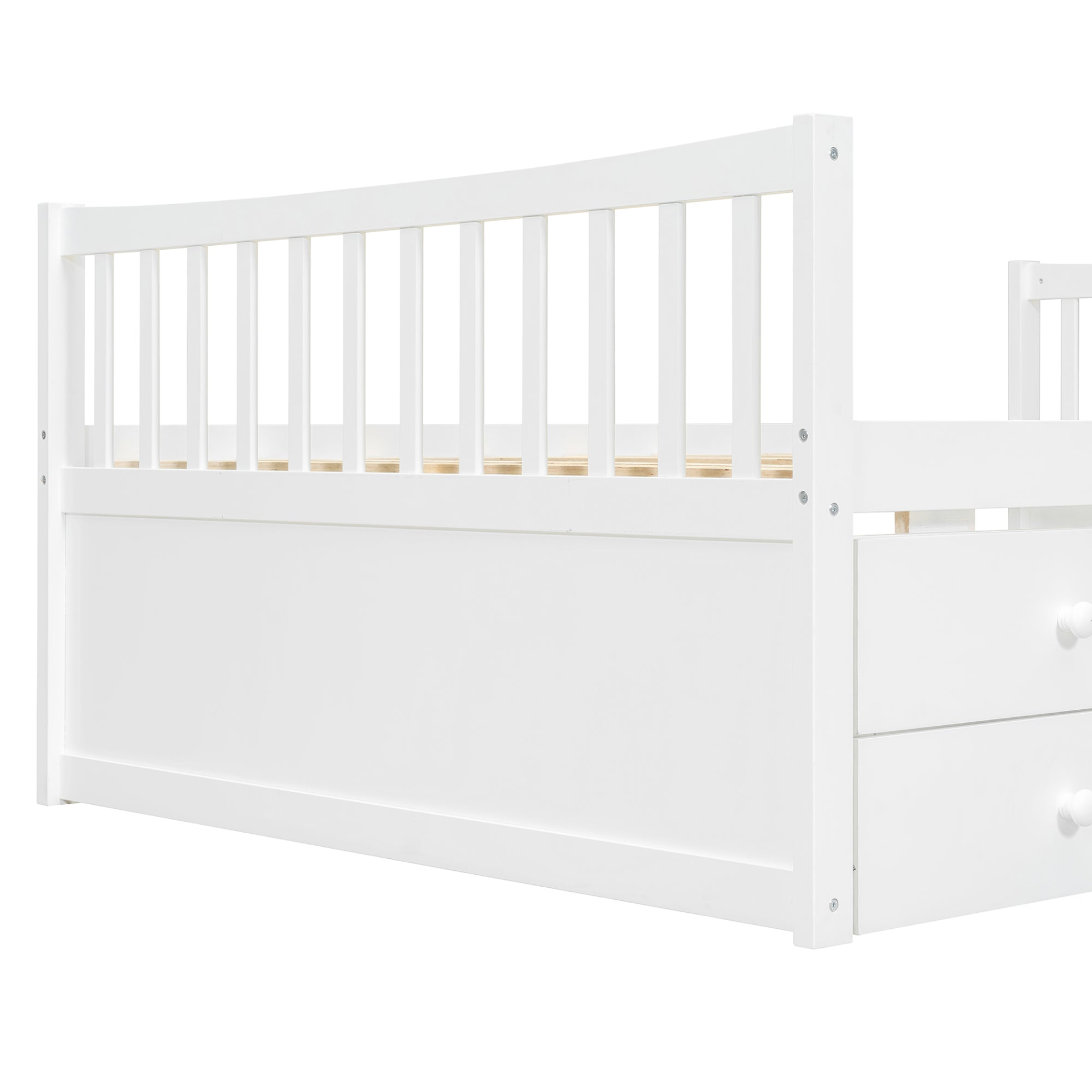 Start2Finish daybed with trundle and built-in storage drawers, showcasing a modern furniture piece for guest rooms and living spaces.