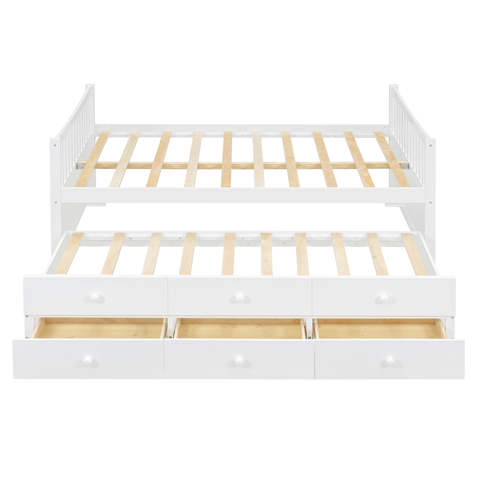 Start2Finish daybed with trundle and built-in storage drawers, ideal for guest rooms and living spaces.