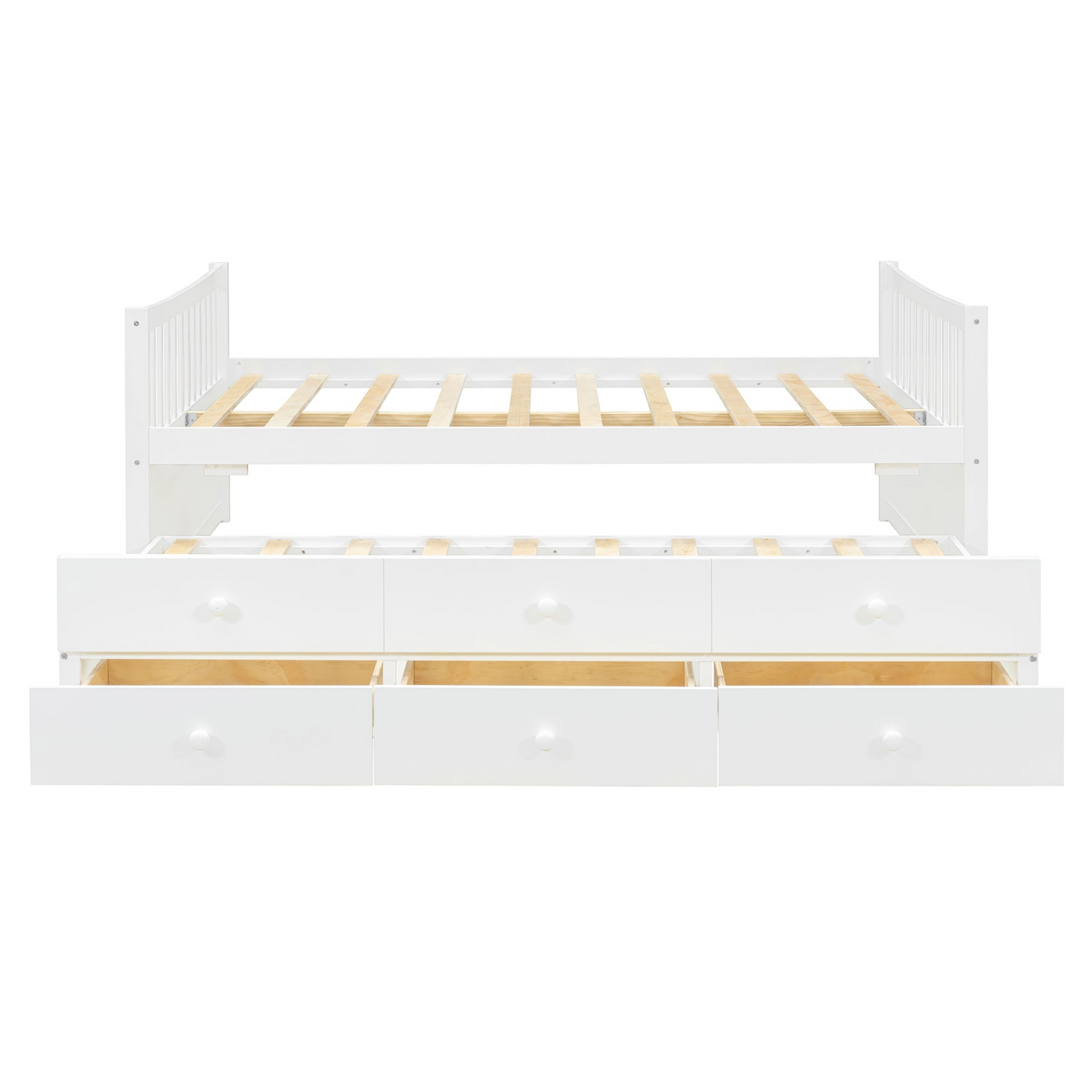 Start2Finish daybed with trundle and built-in storage drawers, ideal for guest rooms and living spaces.