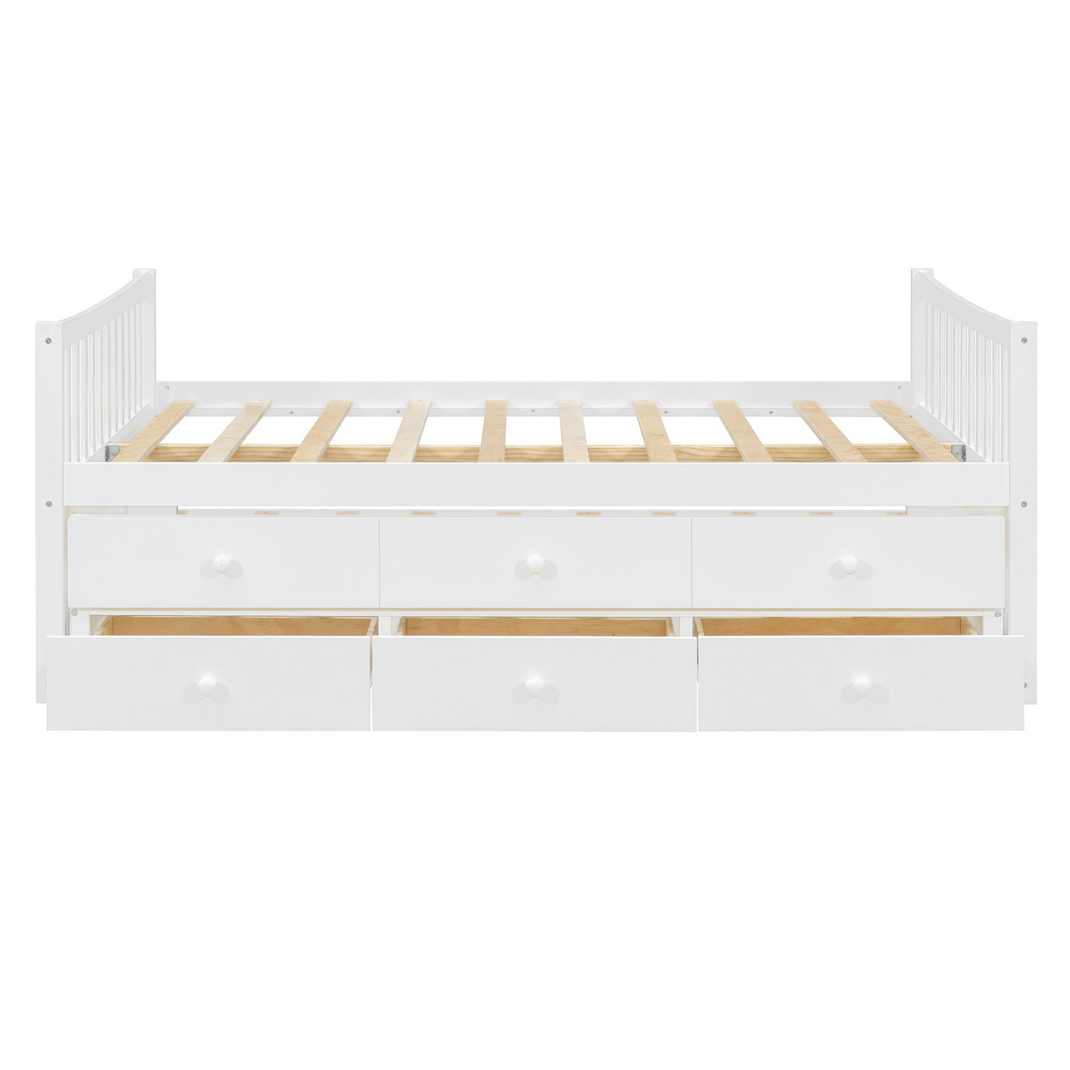 Start2Finish daybed with built-in storage drawers and trundle, ideal for guest rooms and versatile living spaces.