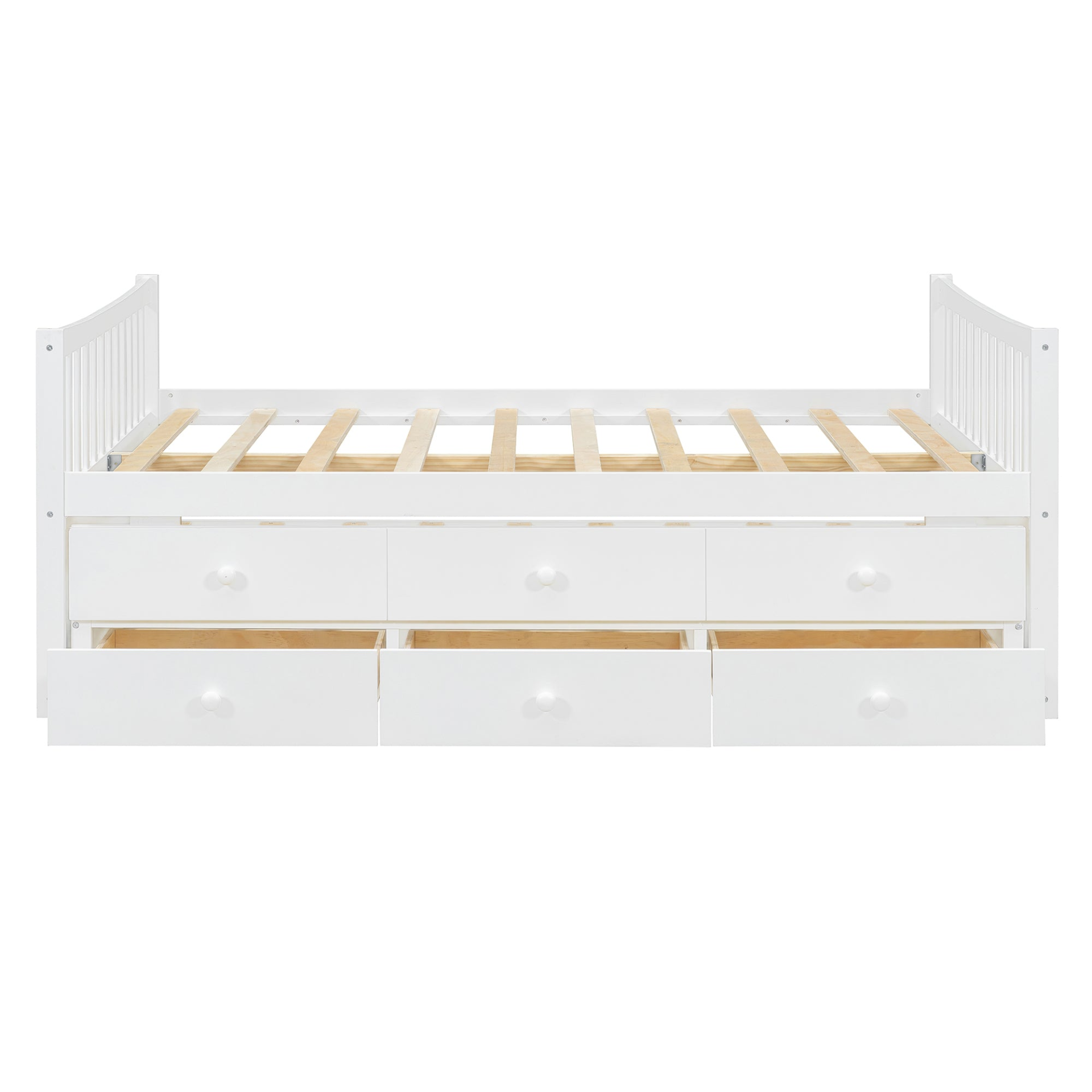 Start2Finish daybed with built-in storage drawers and trundle, ideal for guest rooms and versatile living spaces.