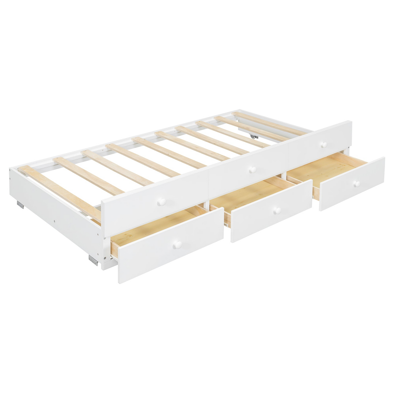 Start2Finish daybed with trundle and built-in storage drawers, ideal for guest rooms and living spaces.