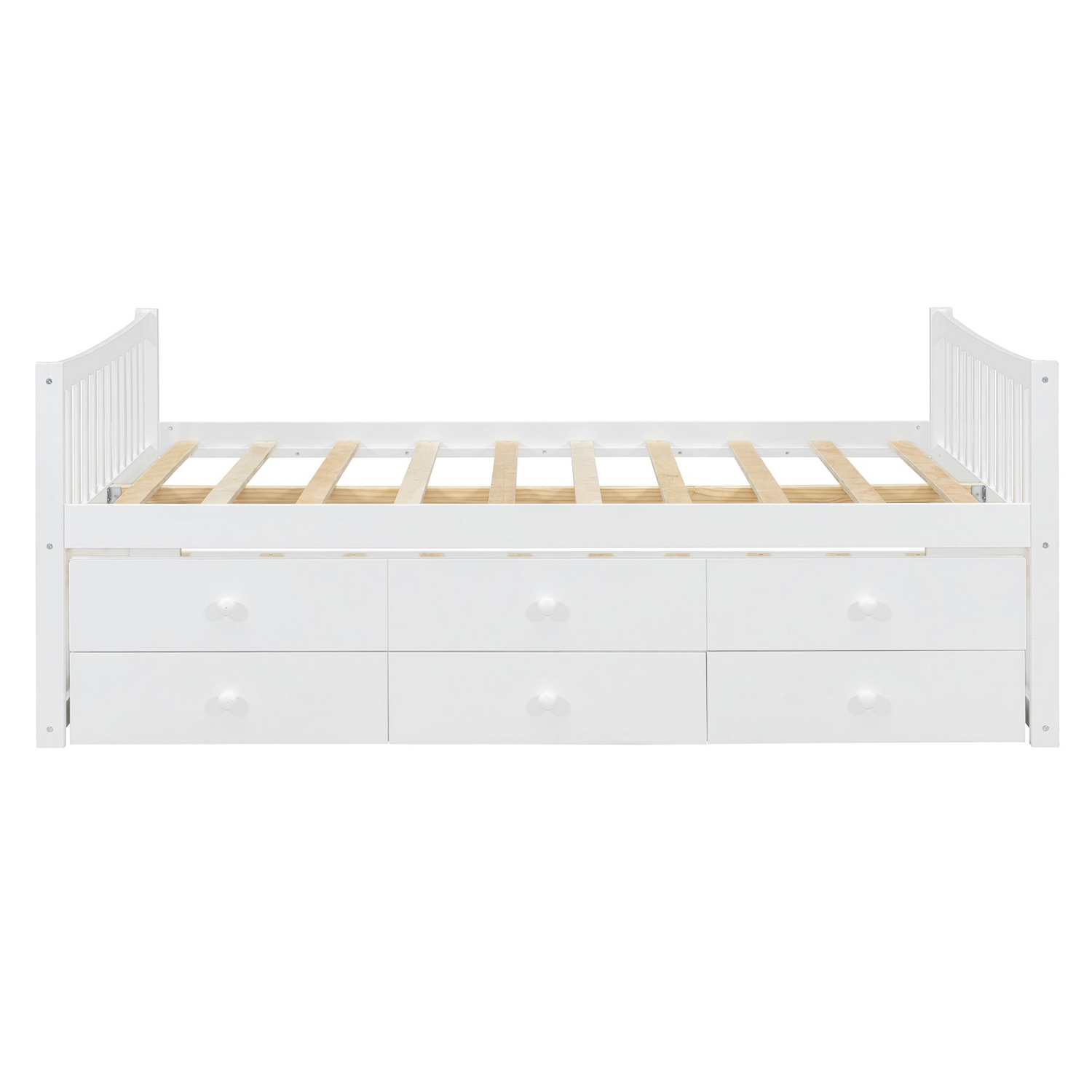 Start2Finish daybed with trundle and built-in storage drawers, ideal for guest rooms and living spaces.