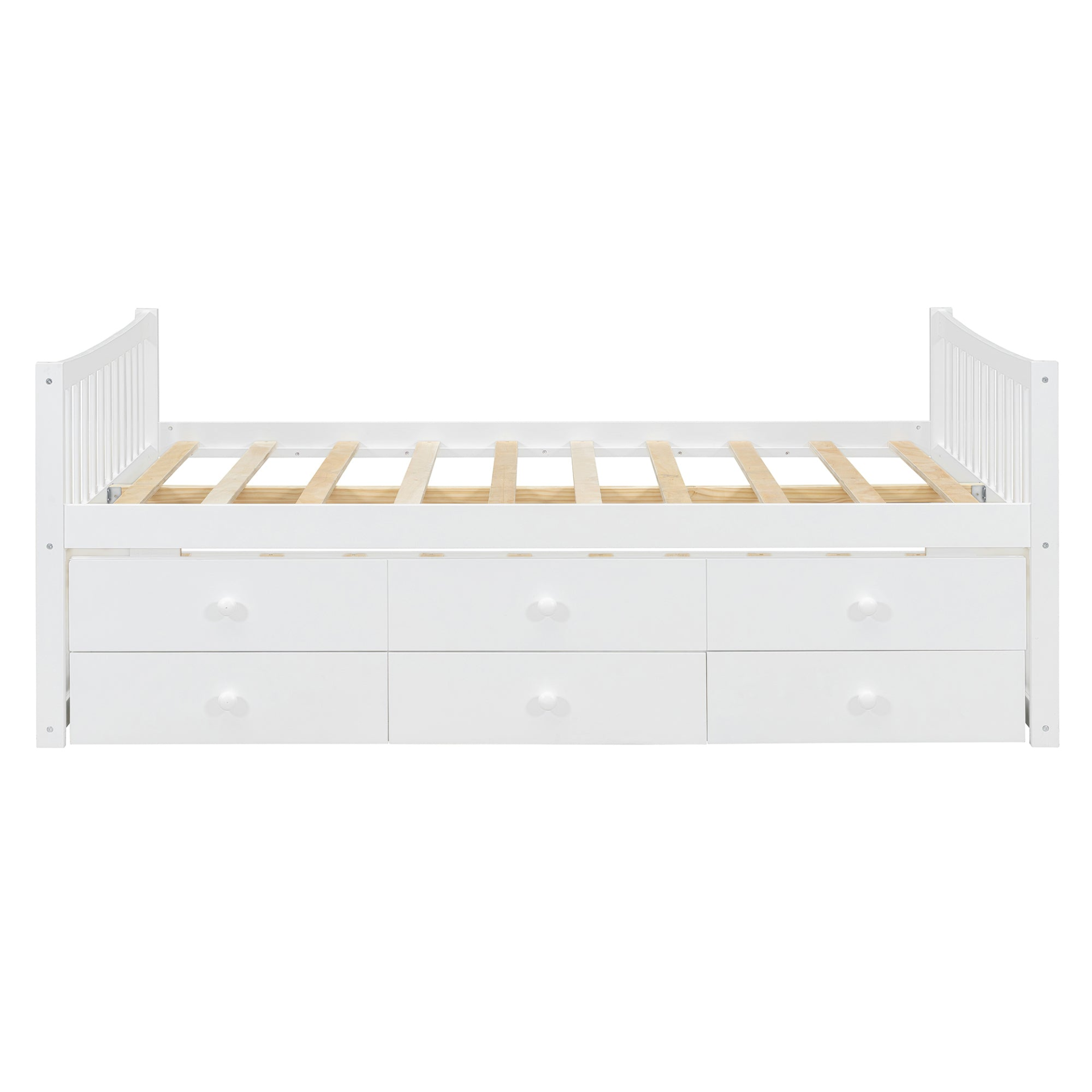 Start2Finish daybed with trundle and built-in storage drawers, ideal for guest rooms and living spaces.